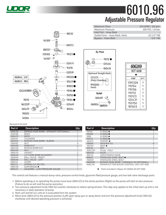 Udor 6010.96 Parts Breakdown