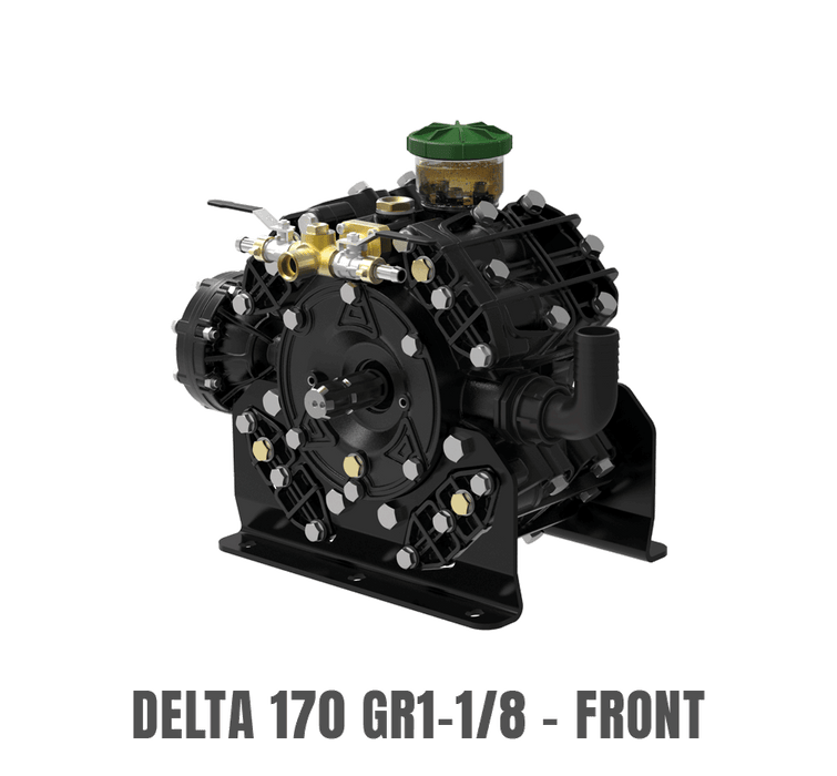 Udor DELTA-170/GR High-Pressure Diaphragm Pump with Gear Reduction – 47.3 GPM, 725 PSI