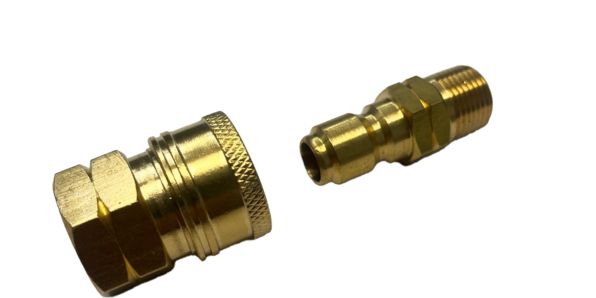 Central Pneumatic Brass Air Coupler Disconnect Set – 2-Piece Solid Brass Quick Connect-888883